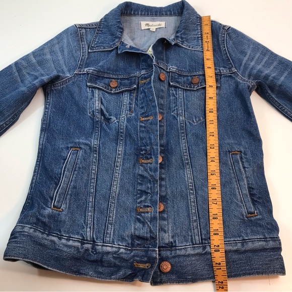 ⚜️*•.Madewell The Jean Jacket in Pinter Wash Size XS NWT.•*⚜️ - Picture 6 of 14